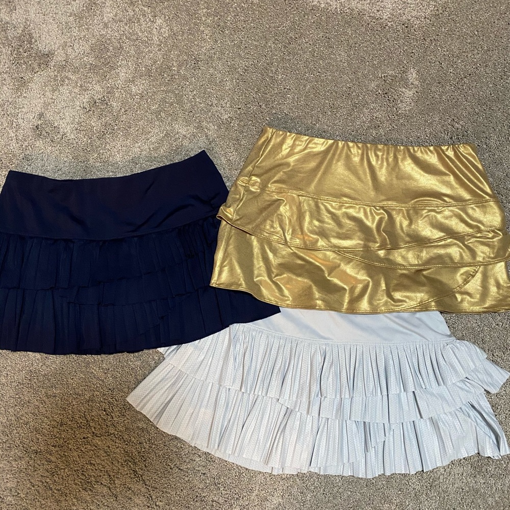 Lot of three Lucky In Love tennis skorts
